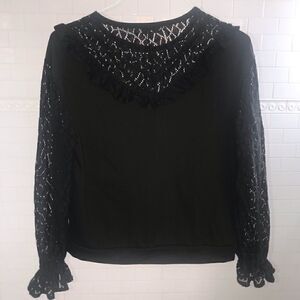 Anthropologie RO & DE lace black blouse